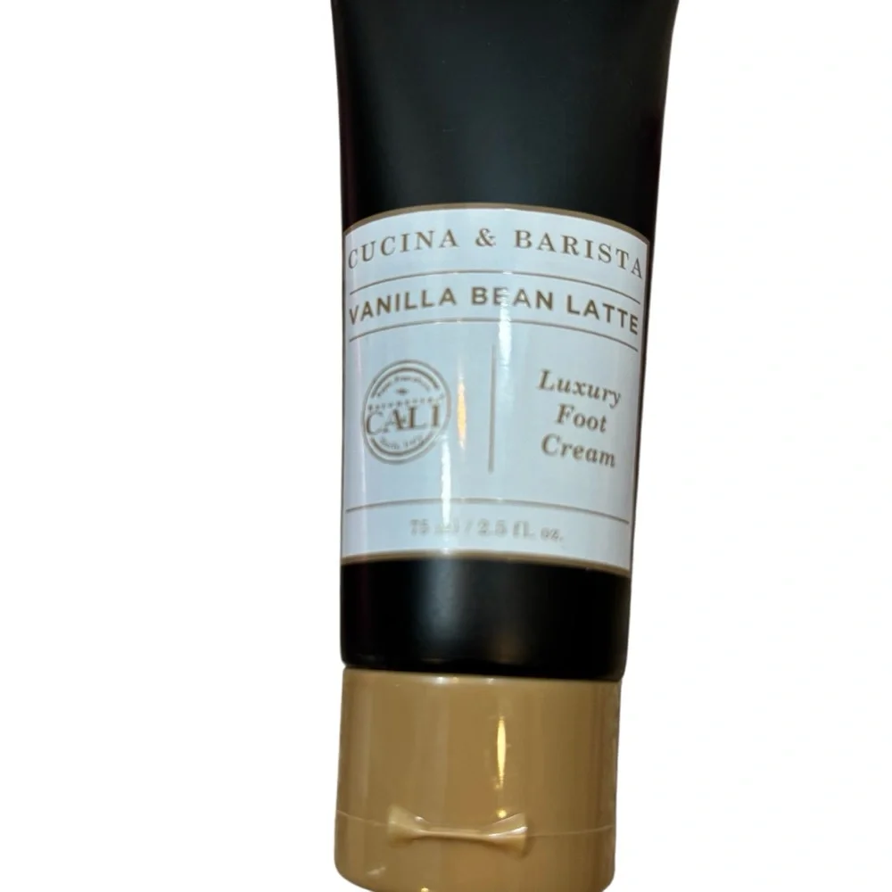 Luxury Foot Cream Cali Cosmetics Cucina & Barista Vanilla Bean Latte NWOB 2.5 oz